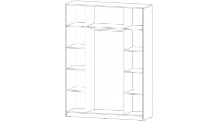 Шкаф 4-х створчатый Элегант, Белый 