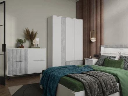 Пенал Ливерпуль, белый /бетон светлый 