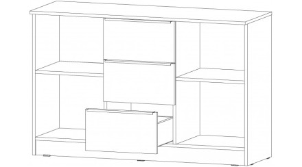 Комод большой Элегант , Белый 